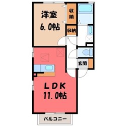 ウィルモア真岡 Bの物件間取画像